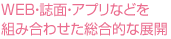 WEB・誌面・アプリなどを組み合わせた総合的な展開