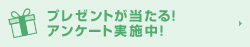 プレゼントが当たる!アンケート実施中!